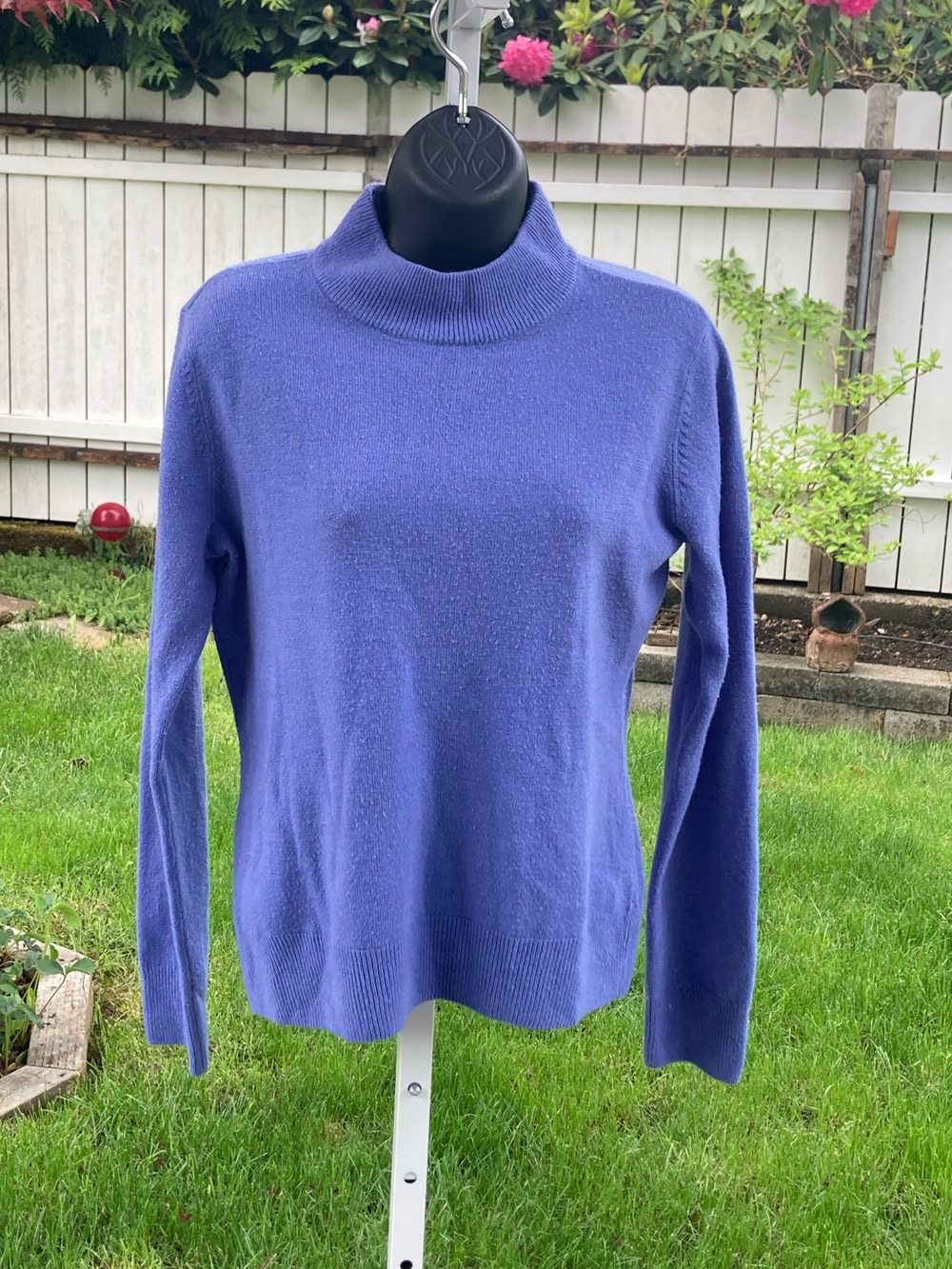 Appleseed's petite Periwinkle Mock Neck Sweater